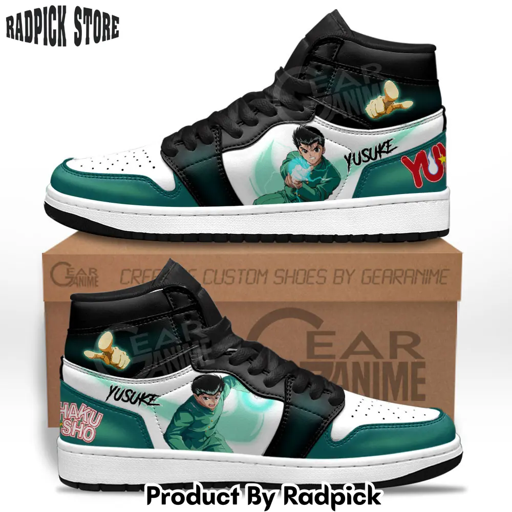 Yusuke urameshi air jordan high top sneakers anime yu yu hakusho mv23  rp0400459